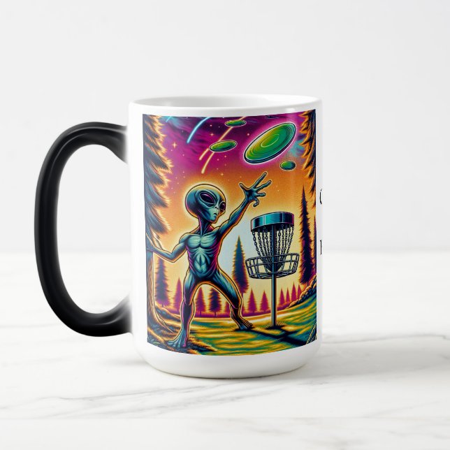 Catch the Breeze | Alien Disc Golf Magic Mug (Left)