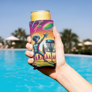 Catch the Breeze Alien Disc Golf Seltzer Can Cooler