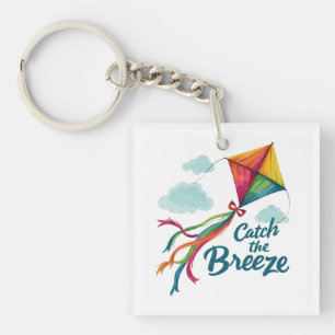 Catch The Breeze Flying Kite Keychain