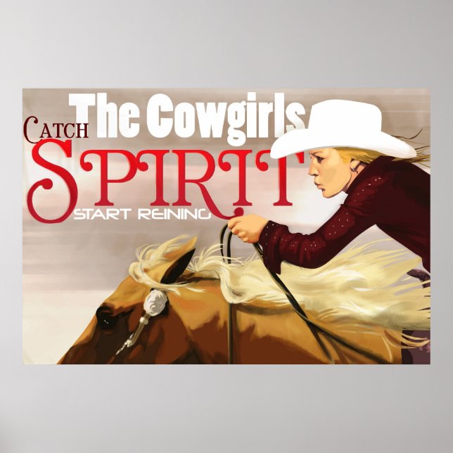 Catch the Cowgirls Spirit Poster (Front)