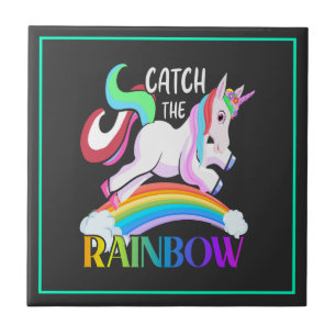 Catch the Rainbow Unicorn Design Tile