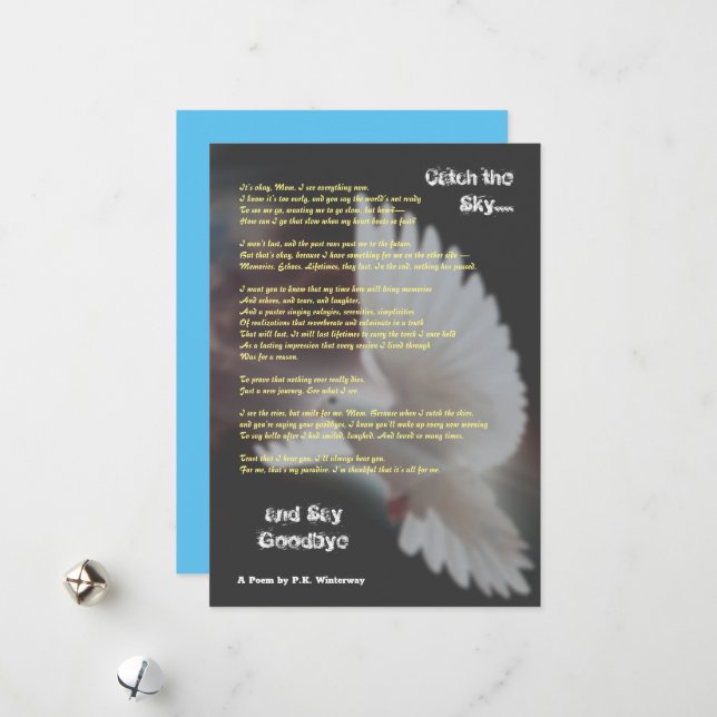 Catch the Sky and Say Goodbye Sympathy Card (Front/Back In Situ)