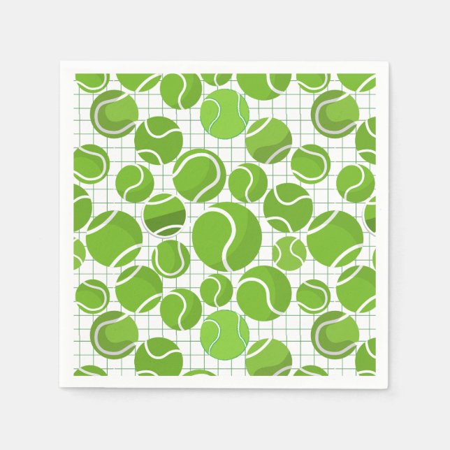 Catch the Tennis Balls Pattern Napkin (Front)