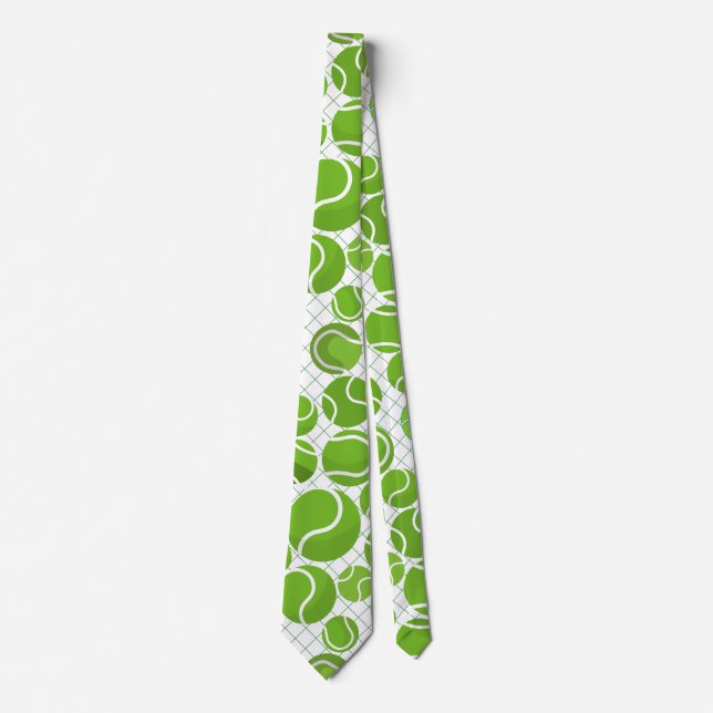 Catch the Tennis Balls Pattern Tie (Front)