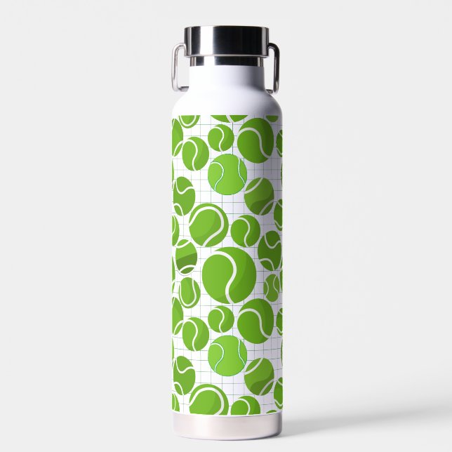 Catch the Tennis Balls Pattern Water Bottle (Front)