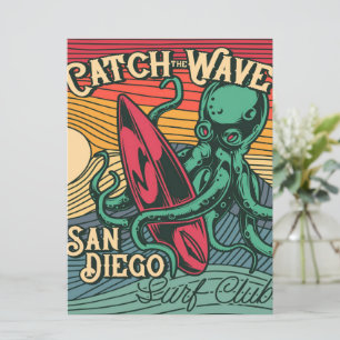 Catch the Wave Octopus Vintage Design