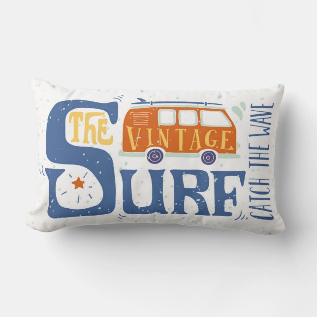 Catch The Wave Poster Lumbar Pillow (Front)
