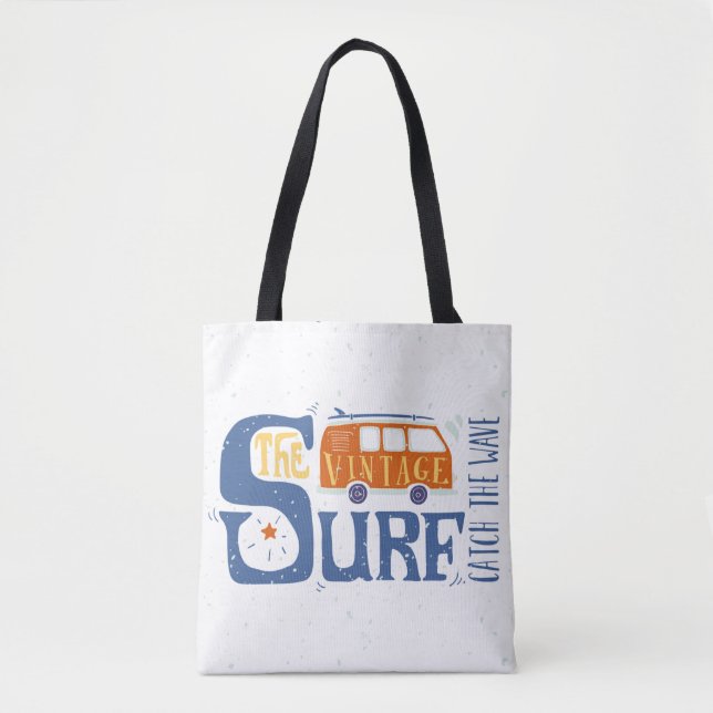 Catch The Wave Poster Tote Bag (Front)
