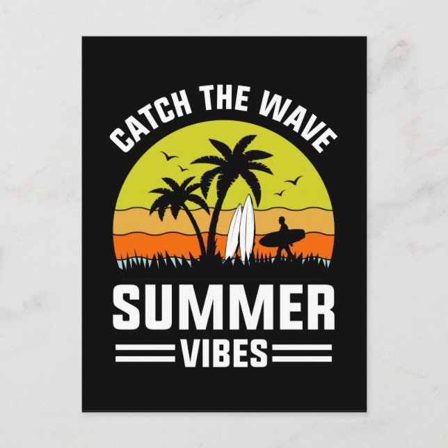Catch The Wave Summer Vibes-64193 Holiday Postcard (Front)