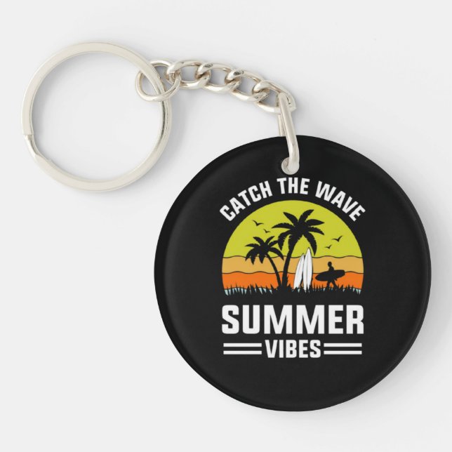 Catch The Wave Summer Vibes-64193 Keychain (Front)