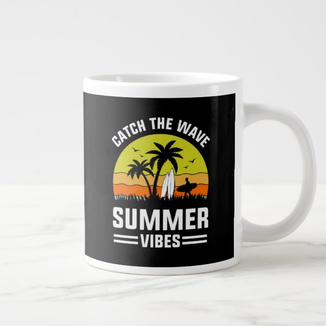 Catch The Wave Summer Vibes-64193 Large Coffee Mug (Right)