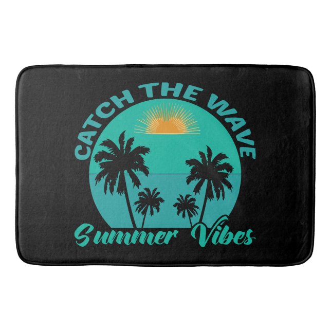 Catch the Wave Summer Vibes Bath Mat (Front)