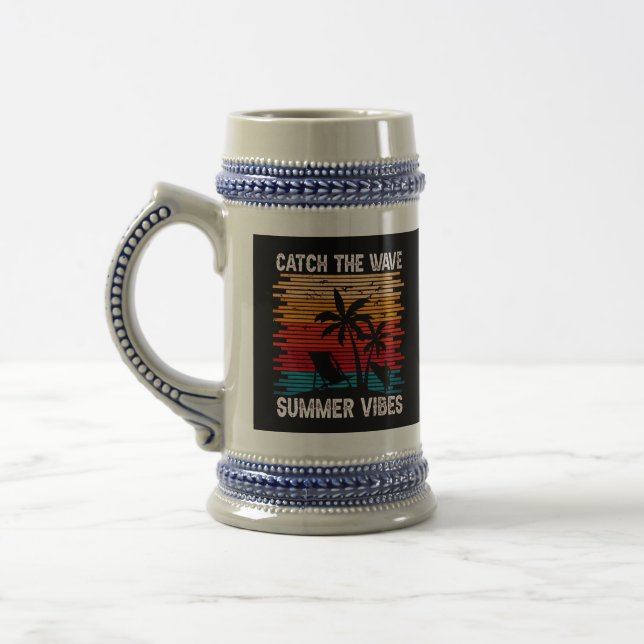 Catch The Wave Summer Vibes  Beer Stein (Left)