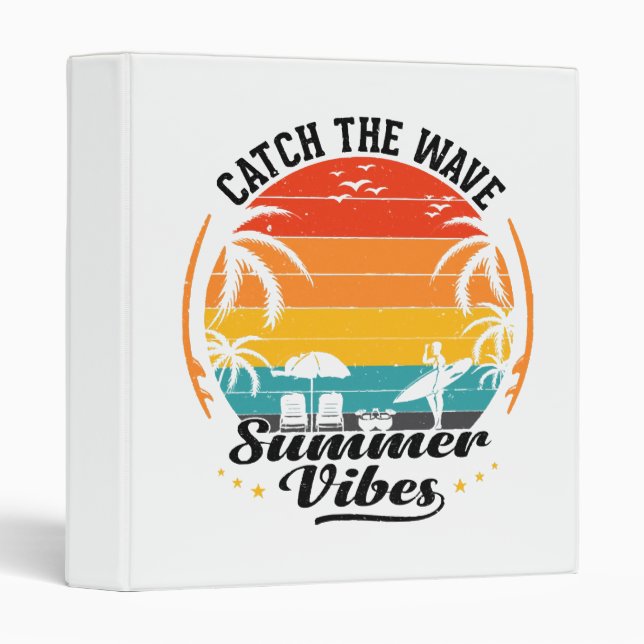 Catch the Wave Summer Vibes Binder (Front/Spine)