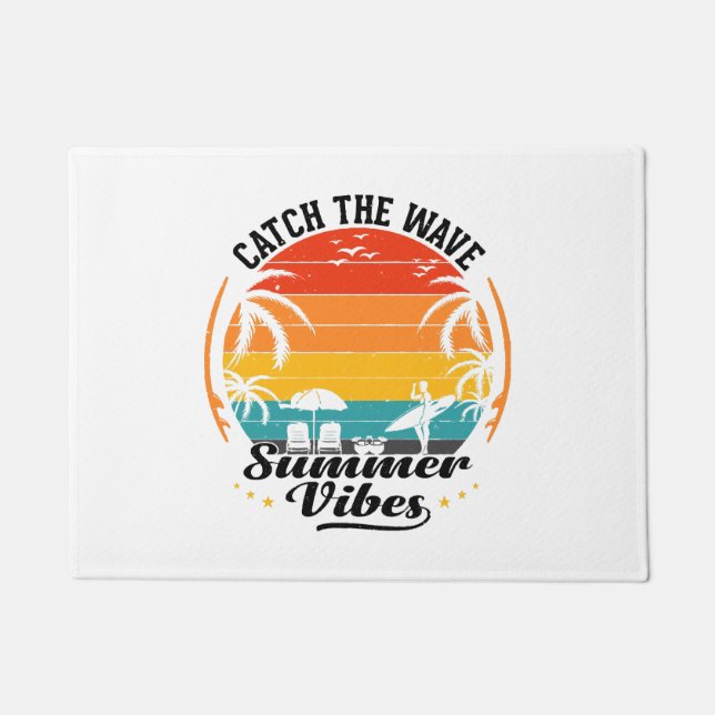 Catch the Wave Summer Vibes Doormat (Front)