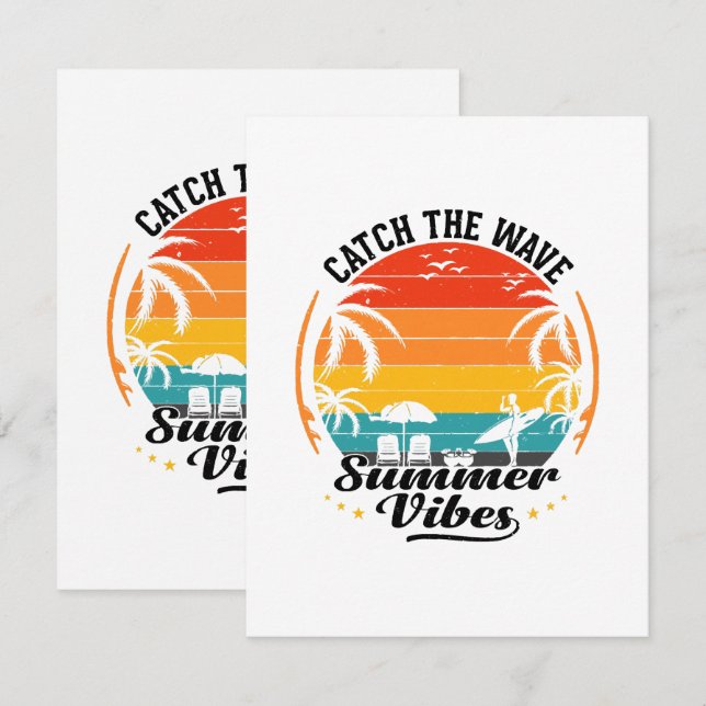 Catch the Wave Summer Vibes Enclosure Card (Front/Back)