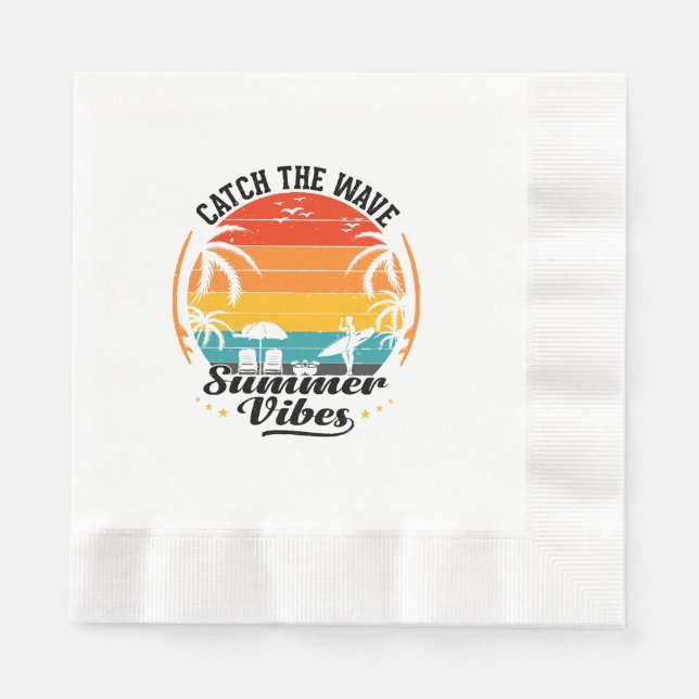 Catch the Wave Summer Vibes Napkin (Front)