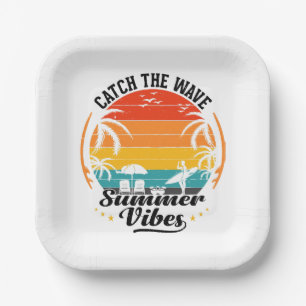 Catch the Wave Summer Vibes Paper Plate