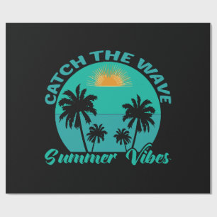 Catch the Wave Summer Vibes Wrapping Paper