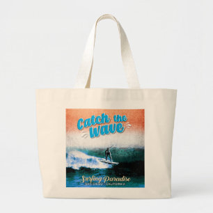 Catch the Wave - Surfing Paradise Large Tote Bag