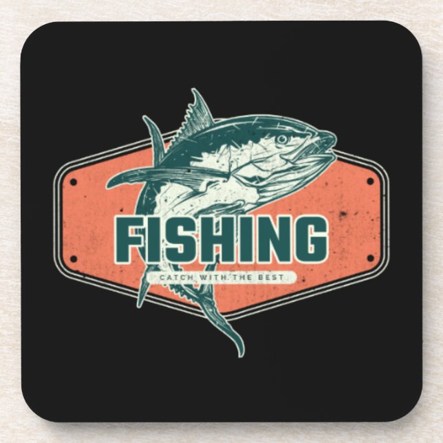 Catch With The Best | Fishing Coaster (Front)