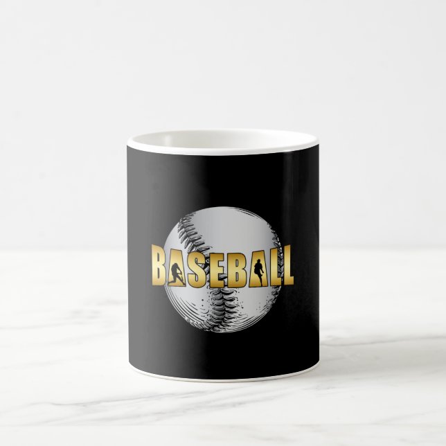 Catcher Baseball Bat Pitcher Sports Funny Gift Coffee Mug (Center)