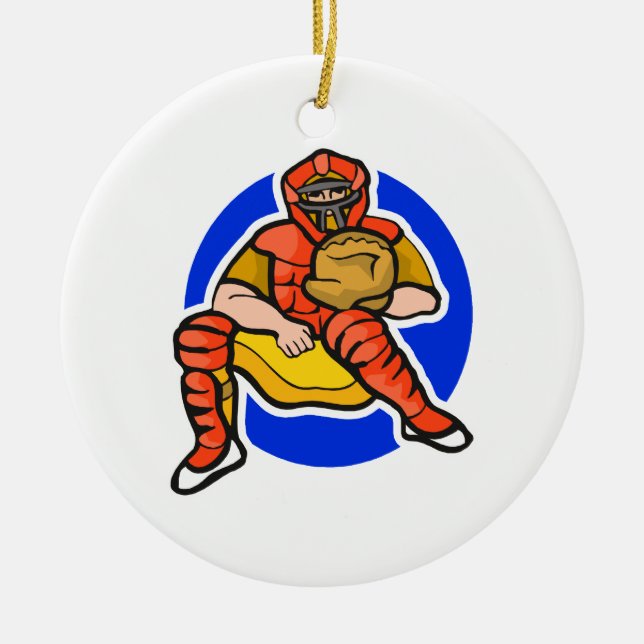 Catcher Ceramic Ornament (Front)