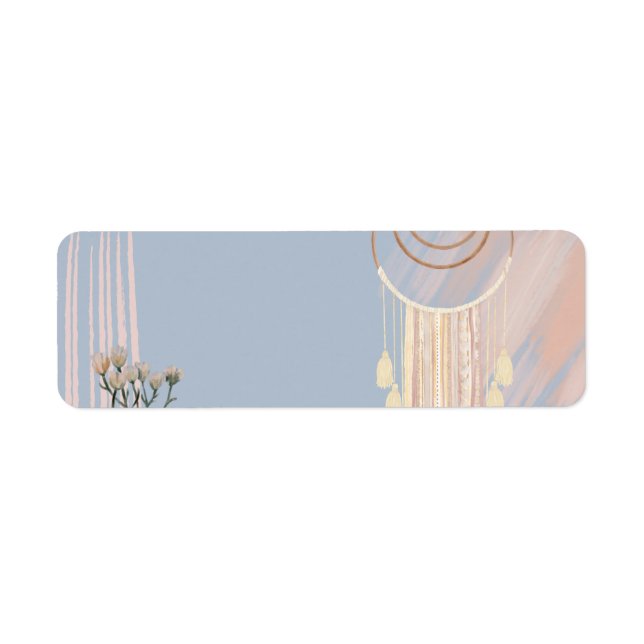Catcher de rêve Boho Peach Dusty Blue (Devant)