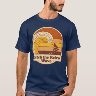 Catchhe Retro Wave Earthy Surfer retro 70s girl T-Shirt