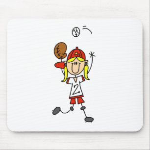 Catching A Softball Mousepad