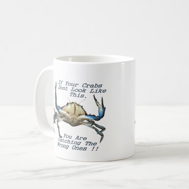 Catching Crabs, Funny Coffee Mug (Front Left)