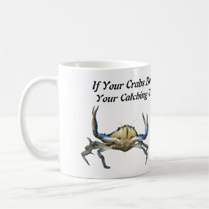 Catching Crabs, Funny White Coffee Mug