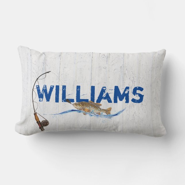 Catching Fish Lumbar Pillow (Front)