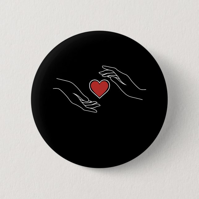 Catching Heart 2 Inch Round Button (Front)