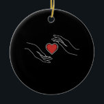 Catching Heart Ceramic Ornament<br><div class="desc">Capture the essence of love and connection. 'Catching Heart' symbolizes the beauty of moments that steal your heart away.</div>