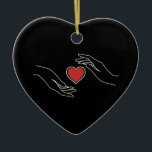 Catching Heart Ceramic Ornament<br><div class="desc">Capture the essence of love and connection. 'Catching Heart' symbolizes the beauty of moments that steal your heart away.</div>