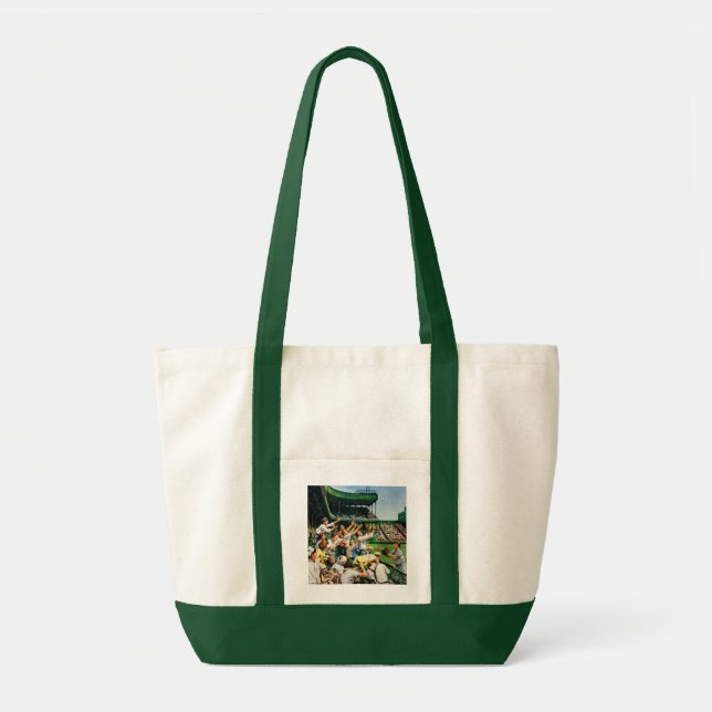 Catching Home Run Ball Tote Bag (Front)