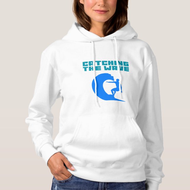 Catching the Wave - Surfing Hoodie (Front)