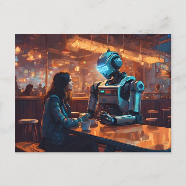 Catching Up with an Old Friend Postcard (Front)