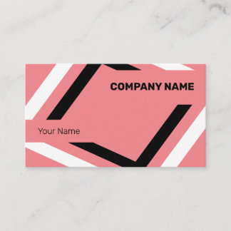 Catchy Black and White Geometric Business Card
