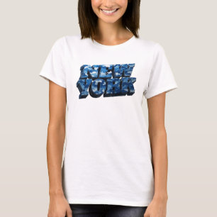 Catchy Blue NEW YORK Wearable Art T-Shirt