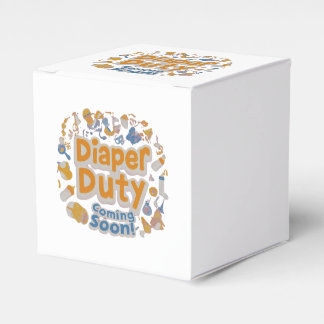 Catchy Gender Reveal Diaper Duty? Coming Soon Favor Box