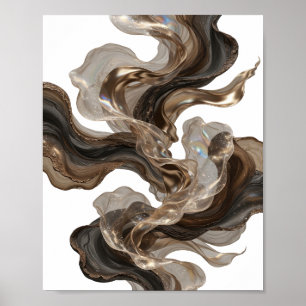 Catchy Gold ABSTRACT ART Art Print