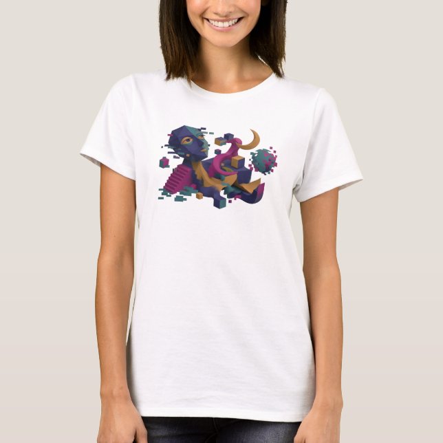 Catchy Navy ABSTRACT ART Custom Tee (Front)
