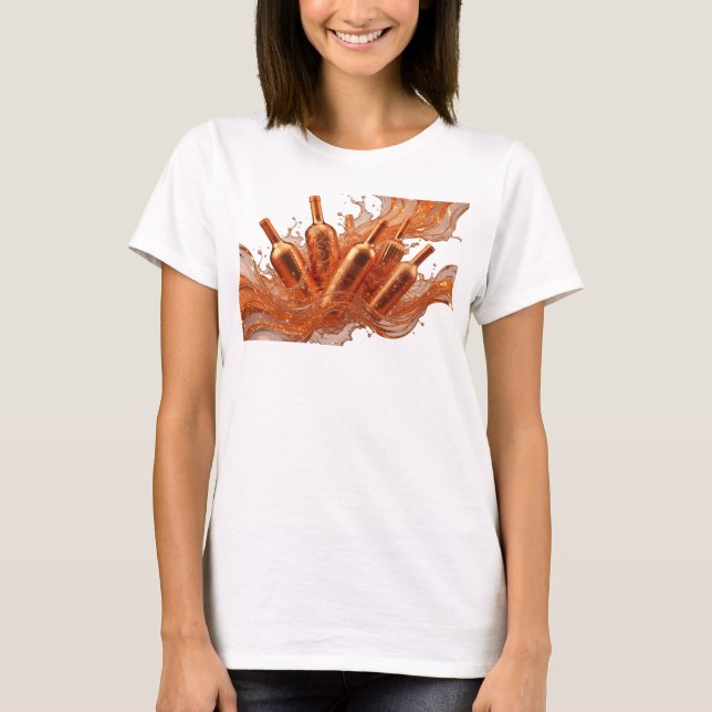 Catchy Orange ABSTRACT ART Graphic Tee (Front)