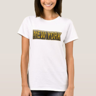 Catchy Orange NEW YORK Wearable Art T-Shirt