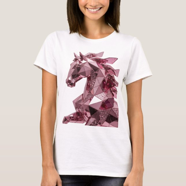 Catchy Pink ABSTRACT ART Statement Design T-Shirt (Front)