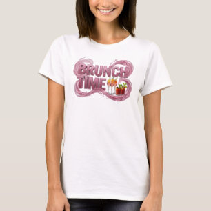Catchy Pink BRUNCH TIME Graphic Tee