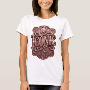 Catchy Pink ICONIC Statement Design T-Shirt