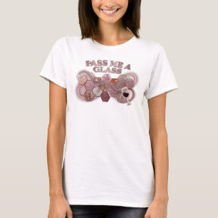 Catchy Pink PASS ME A GLASS Slogan Tee